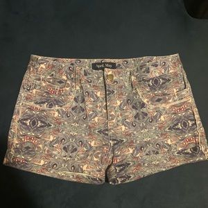 Cute Floral Denim Short